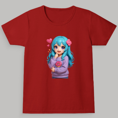 Cute Chibi Girl T-Shirt for Toddlers