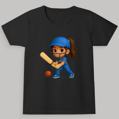 Cricket Star: Girl T-Shirt – Sporty Anime Tee for Girls (Exclusive)