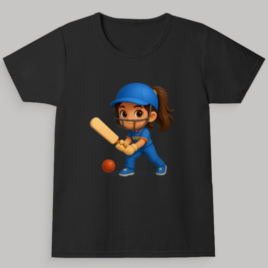 Cricket Star: Girl T-Shirt – Sporty Anime Tee for Girls (Exclusive)