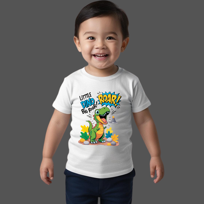 Baby Dinosaur Romper - 'Little Dino' Design | Soft Cotton Toddler T-Shirt
