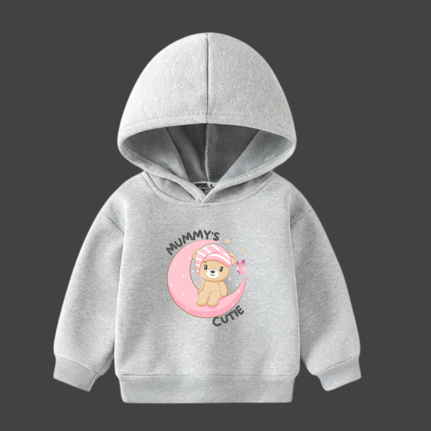Cute Toddler  Hoodie Sweatshirt - Long Sleeves, Pocket-Free | Unisex