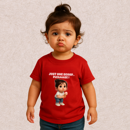 Just one Scoop, pleaaaase - Girl's Crew Neck T-Shirt