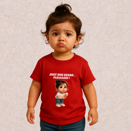 Just one Scoop, pleaaaase - Girl's Crew Neck T-Shirt