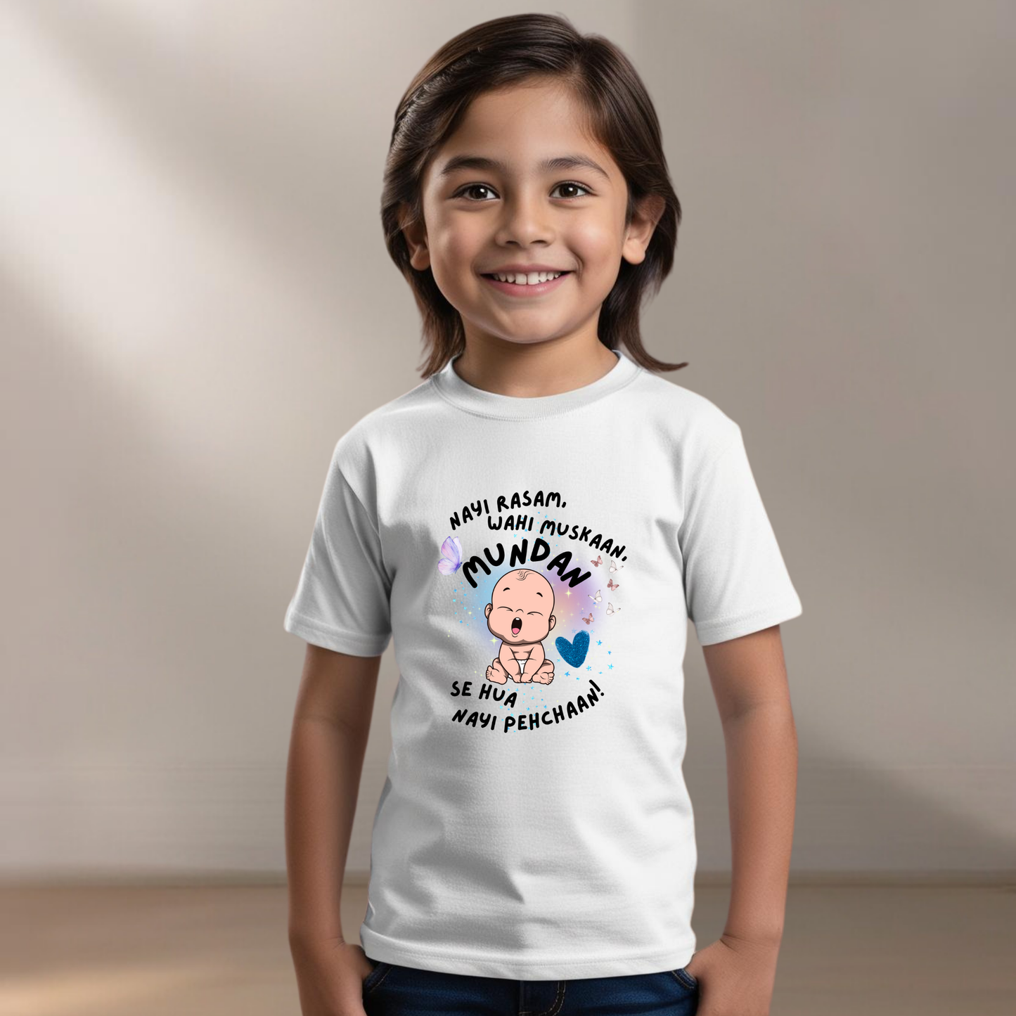 Customized Mundan Ceremony T-Shirt – Celebrate Baby’s First Haircut in Style