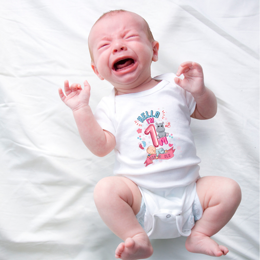 Adorable Baby Milestone Rompers | 1 month old | Soft & Comfy Cotton | Unisex