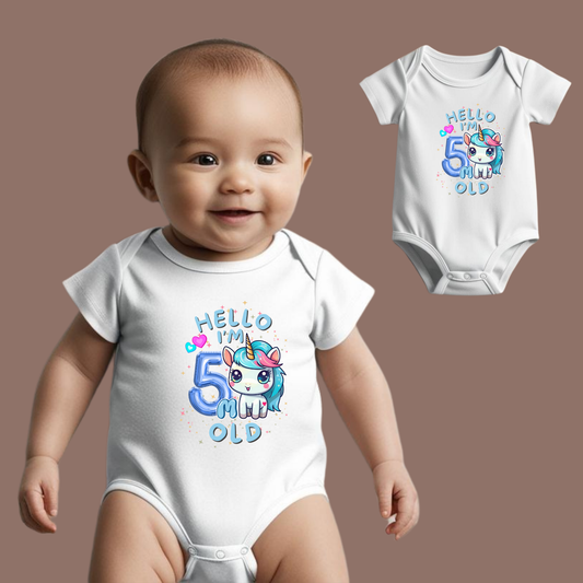 Adorable Baby Milestone Rompers | 5 month old | Soft & Comfy Cotton