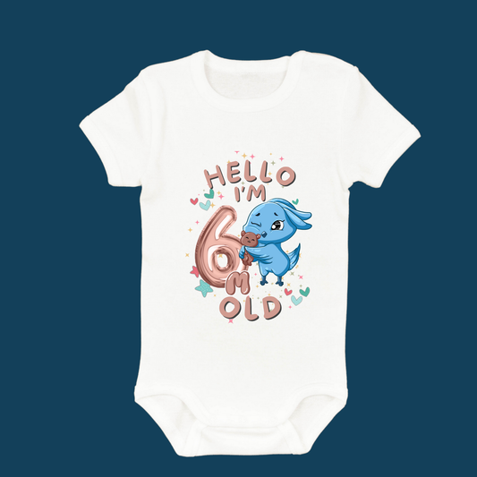 Adorable Baby Milestone Rompers | 6 months old | Soft & Comfy Cotton