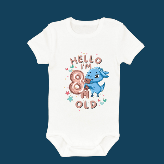 Adorable Baby Milestone Rompers | 8 months old | Soft & Comfy Cotton