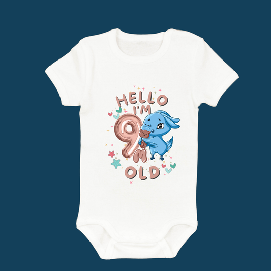 Adorable Baby Milestone Rompers | 9 months old |  Soft & Comfy Cotton
