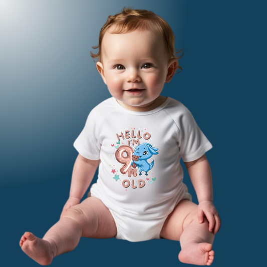 Adorable Baby Milestone Rompers | 9 months old |  Soft & Comfy Cotton