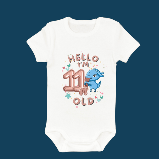 Adorable Baby Milestone Rompers | 11 months old |  Soft & Comfy Cotton - Unisex