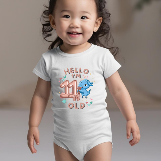 Adorable Baby Milestone Rompers | 11 months old |  Soft & Comfy Cotton - Unisex