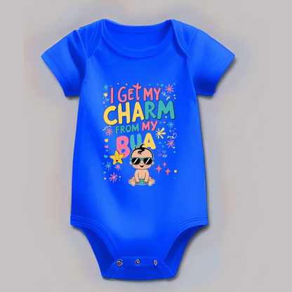 Adorable Bua-Themed Cotton Baby Romper – Custom-Made for Comfort and Style