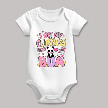 Adorable Bua-Themed Cotton Baby Romper – Custom-Made for Comfort and Style