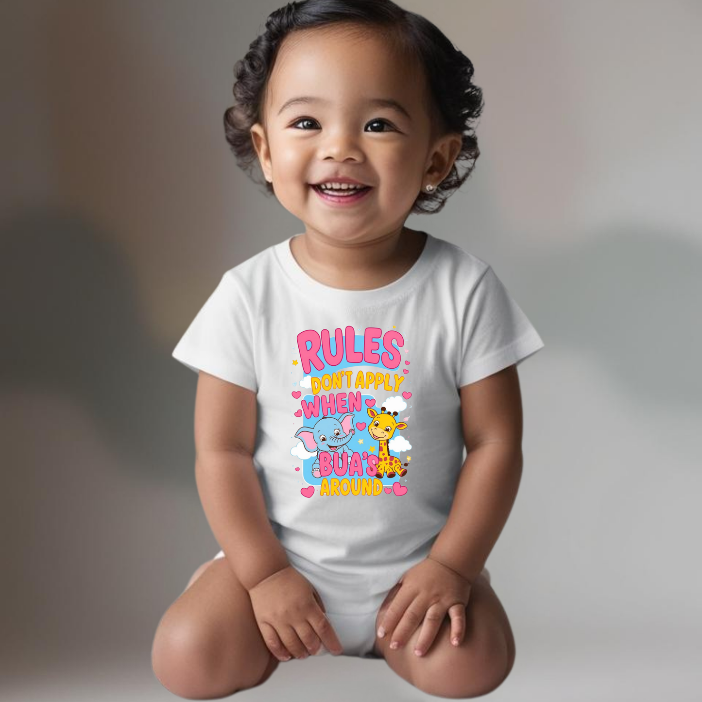 Adorable Bua-Themed Cotton Baby Romper – Custom-Made for Comfort and Style