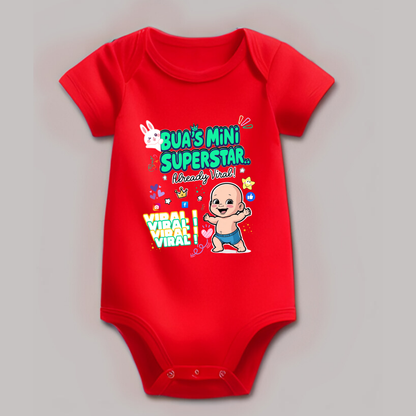 Adorable Bua-Themed Cotton Baby Romper – Custom-Made for Comfort and Style