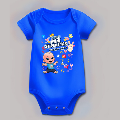 Adorable Bua-Themed Cotton Baby Romper – Custom-Made for Comfort and Style