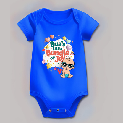 Adorable Bua-Themed Cotton Baby Romper – Custom-Made for Comfort and Style