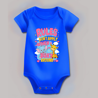 Adorable Bua-Themed Cotton Baby Romper – Custom-Made for Comfort and Style